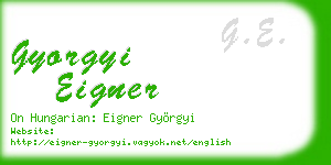 gyorgyi eigner business card